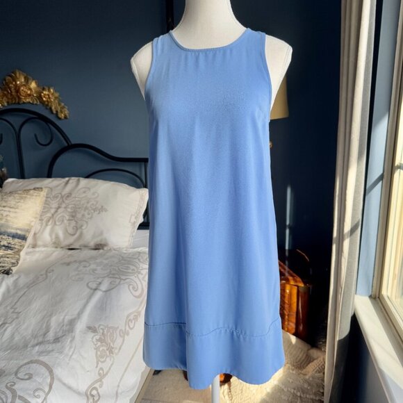Leith Sky Blue Sleeveless  Shift Dress - Picture 2 of 8